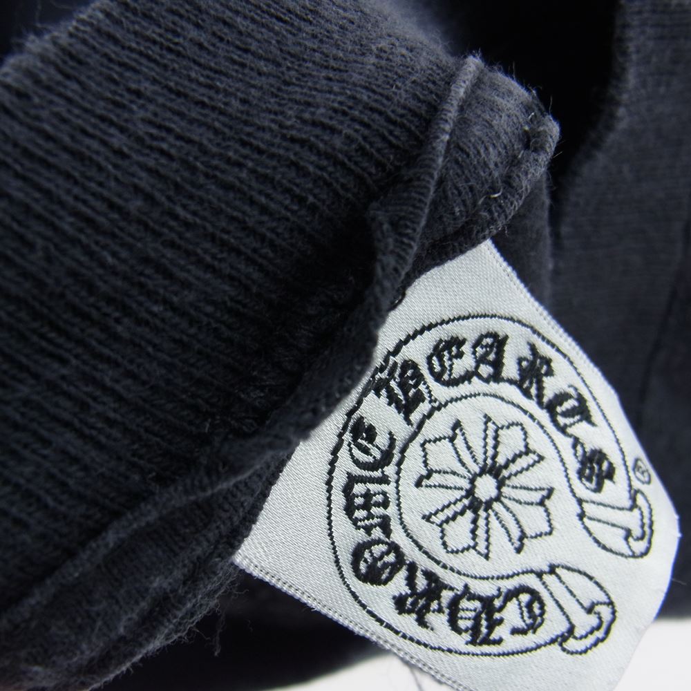 CHROME HEARTS クロムハーツ（原本無） ポケット ロゴ  スクロールラベル プリント Tシャツ カットソー 長袖 ブラック系 L【中古】