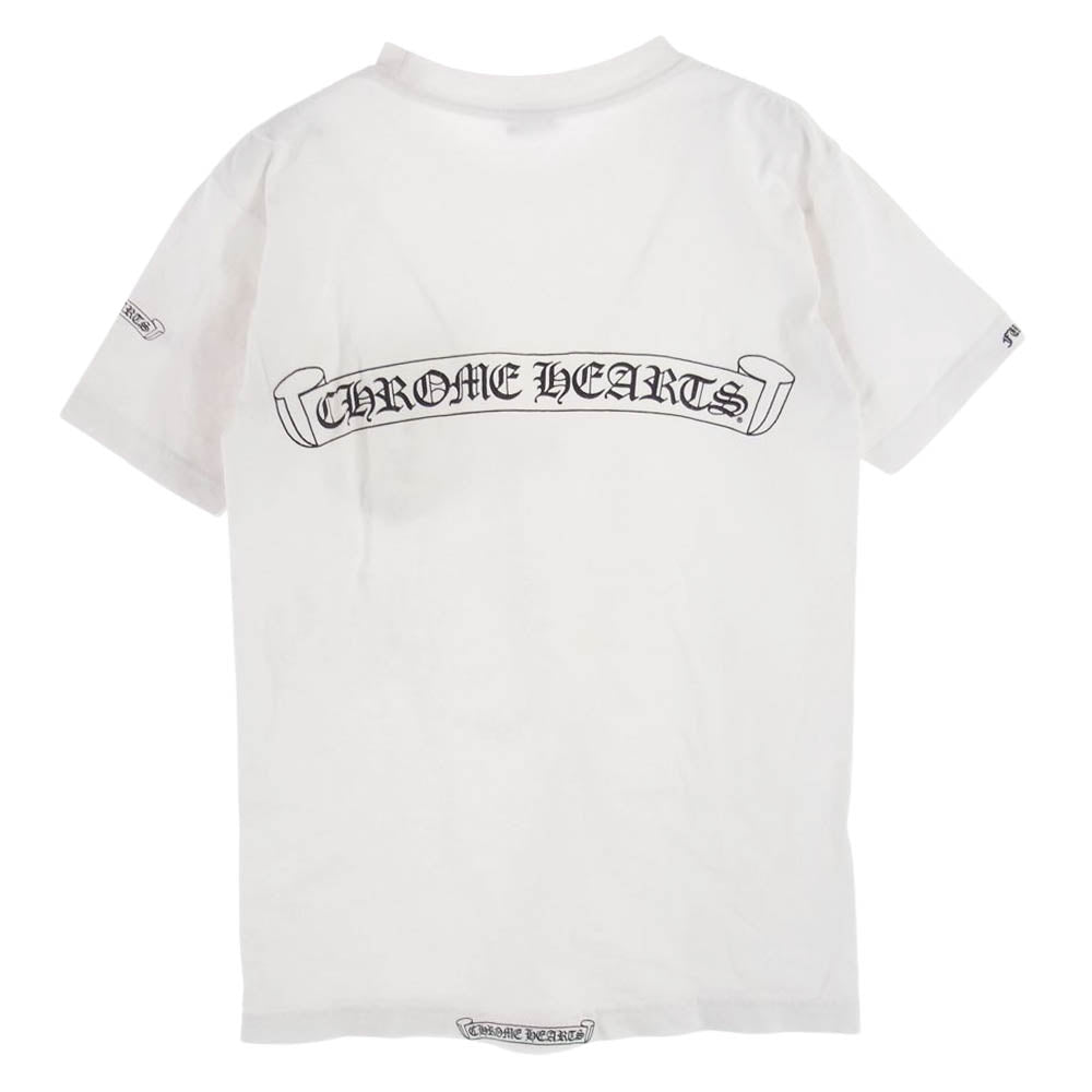 CHROME HEARTS クロムハーツ スクロールラベルプリント 半袖Tシャツ カットソー グレー L