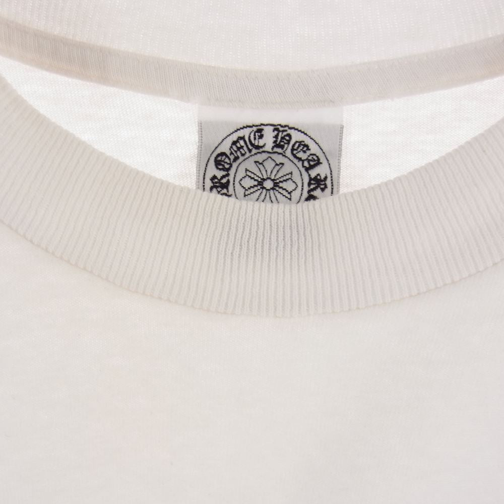 CHROME HEARTS クロムハーツ（原本無） ポケット スクロールラベル プリント Tシャツ カットソー 半袖  ホワイト系 S【中古】