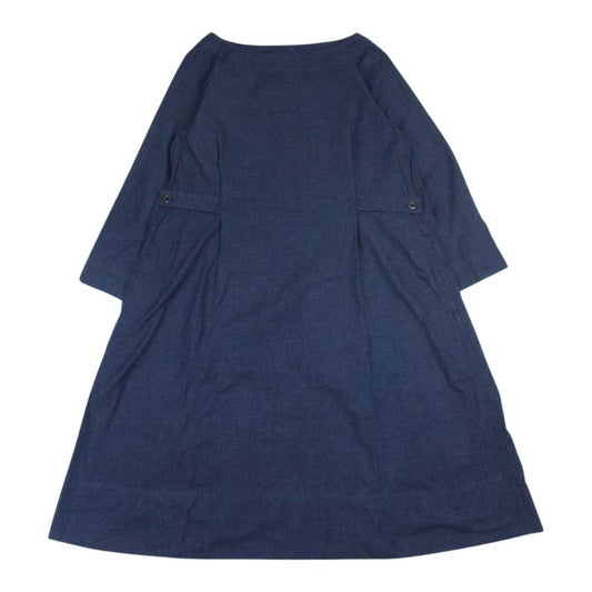 MARGARET HOWELL マーガレットハウエル MHL コットン ワンピース ネイビー インディゴブルー系 2【中古】