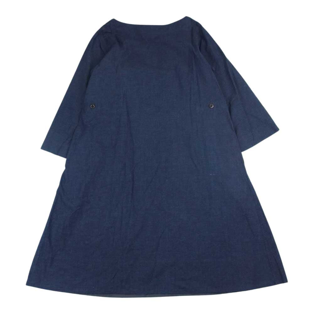 MARGARET HOWELL マーガレットハウエル MHL コットン ワンピース ネイビー インディゴブルー系 2【中古】