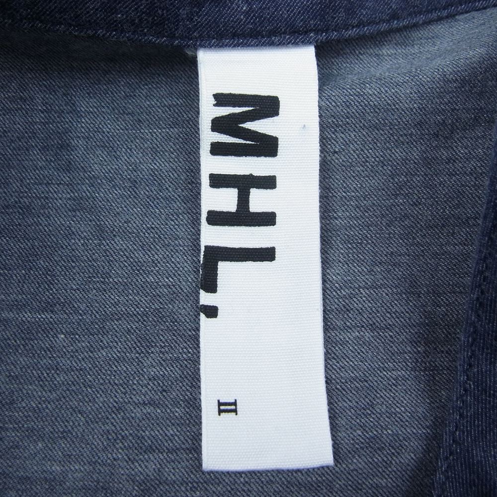 MARGARET HOWELL マーガレットハウエル MHL コットン ワンピース ネイビー インディゴブルー系 2【中古】