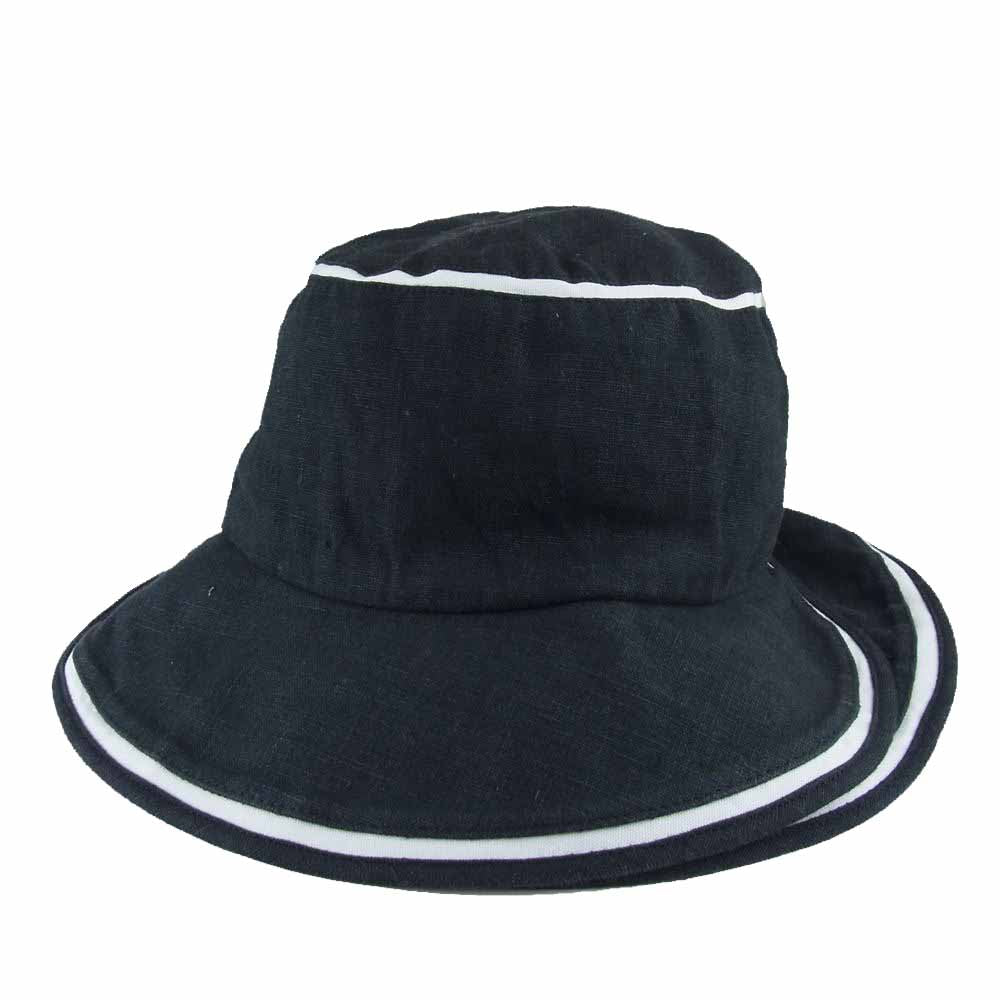 Y's Yohji Yamamoto ワイズ ヨウジヤマモト YD-H03-392 リネン コットン ハット ブラック系【中古】