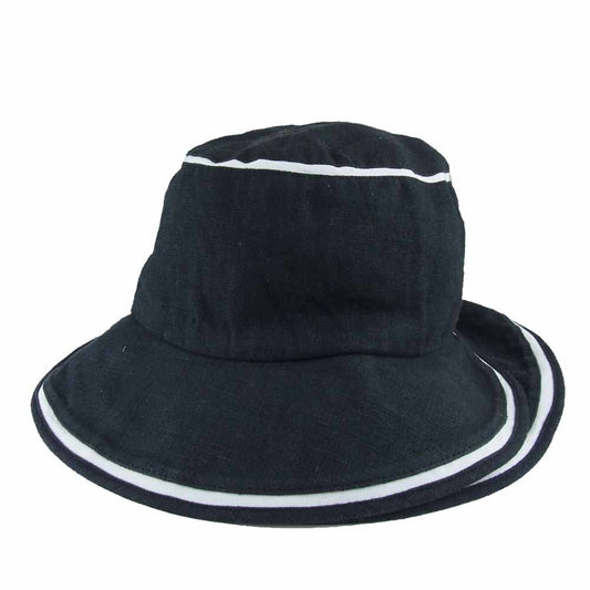 Y's Yohji Yamamoto ワイズ ヨウジヤマモト YD-H03-392 リネン コットン ハット ブラック系【中古】