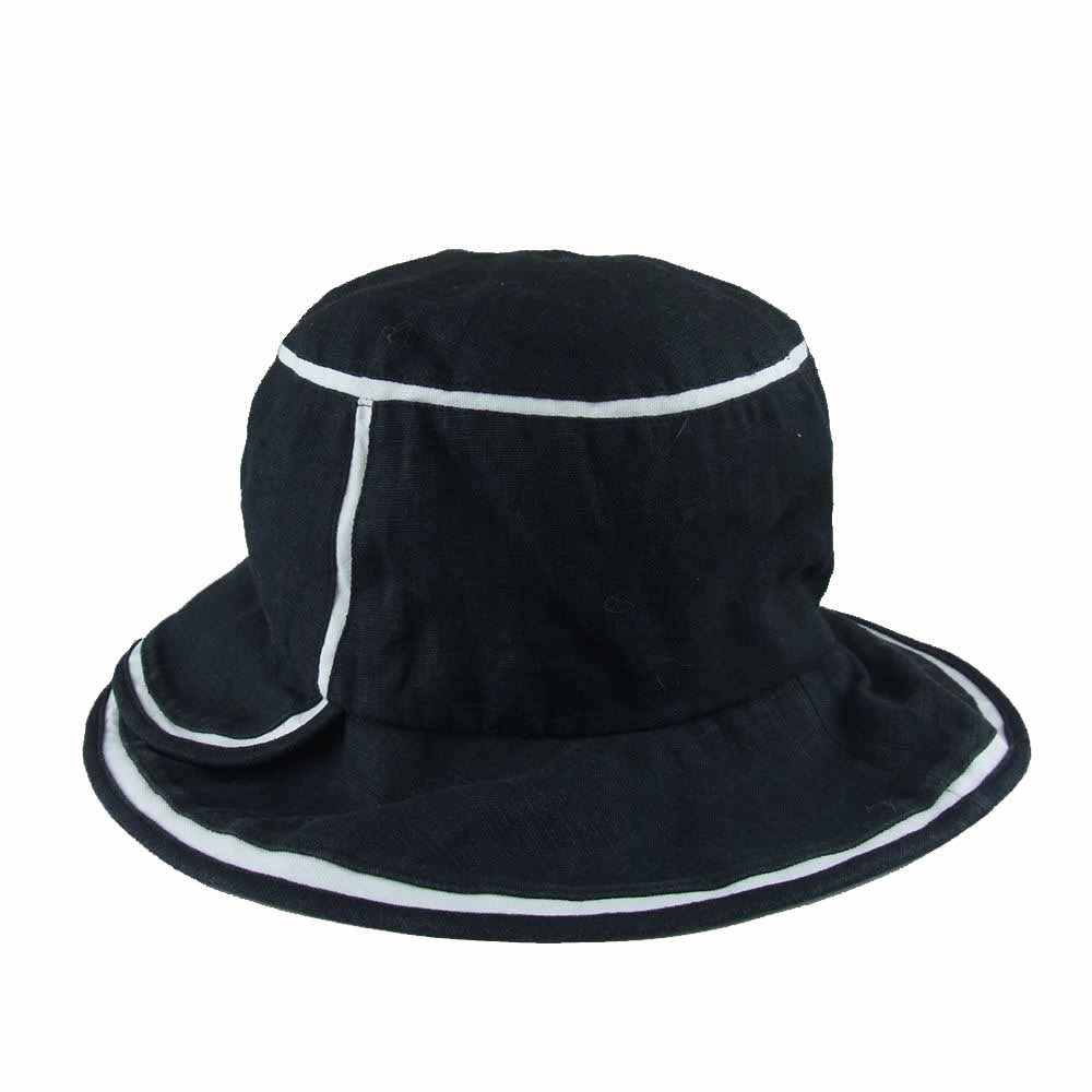 Y's Yohji Yamamoto ワイズ ヨウジヤマモト YD-H03-392 リネン コットン ハット ブラック系【中古】