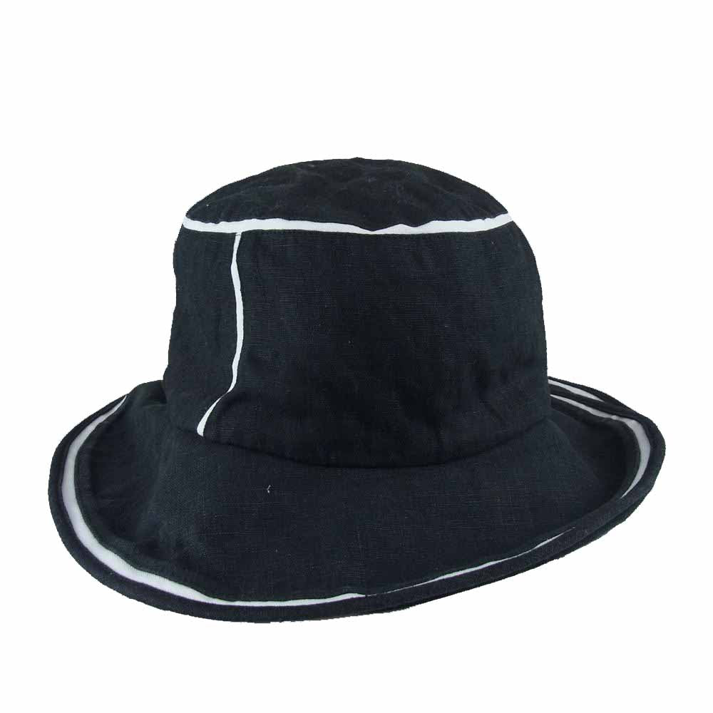 Y's Yohji Yamamoto ワイズ ヨウジヤマモト YD-H03-392 リネン コットン ハット ブラック系【中古】