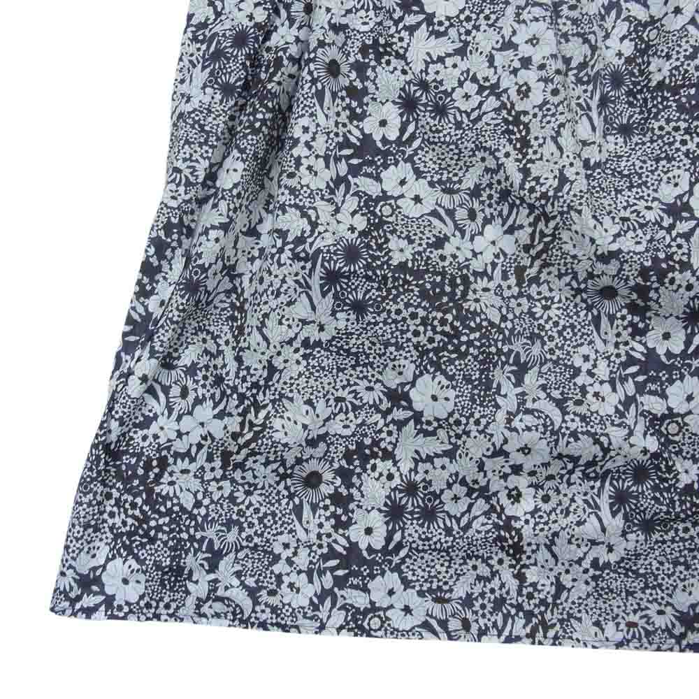 アマカ リバティ 花柄 フラワー ワンピース 半袖 ブラウン系 40【中古】