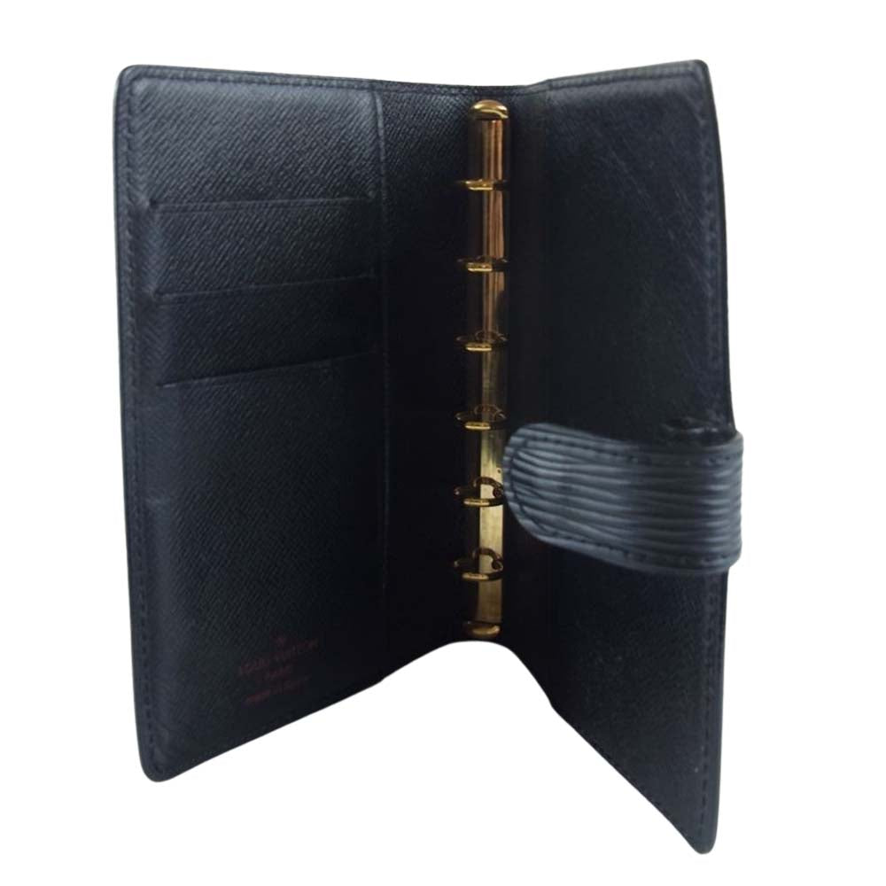 LOUIS VUITTON ルイ・ヴィトン エピ アジェンダ MM 手帳カバー  ブラック系【中古】