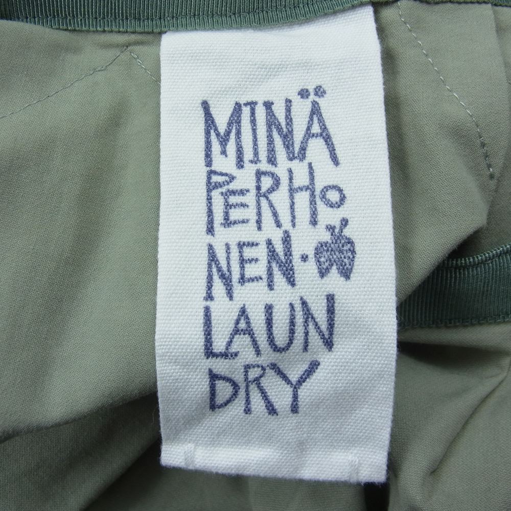 mina perhonen ミナペルホネン LD5013  rosas ランドリー フレア スカート グリーン系 38【中古】