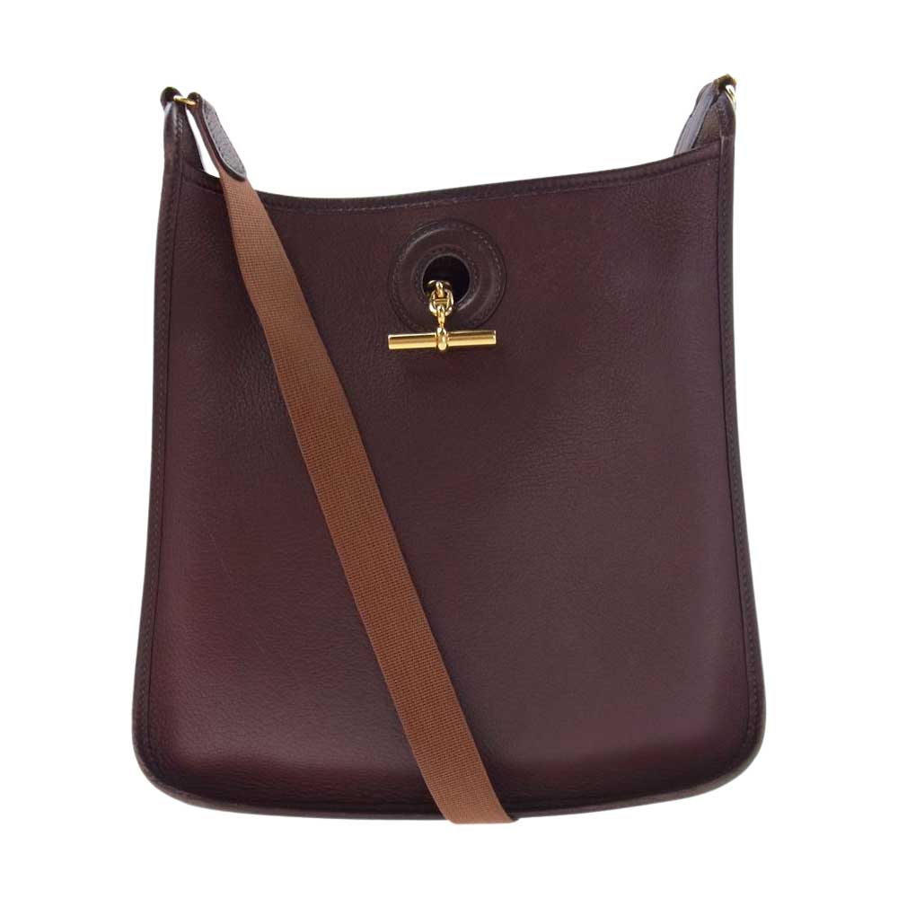 HERMES エルメス ヴェスパ PM □A刻印 レザー ショルダーバッグ ブラウン系【中古】