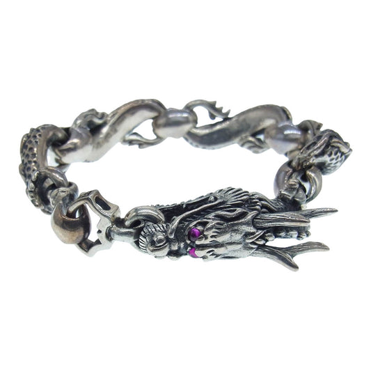 ブルブラッド DRAGON BRACELET ドラゴン ブレスレット シルバー系【中古】