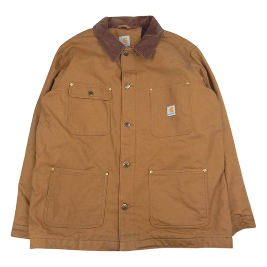 Carhartt カーハート 103825BRN DUCK CHORE COAT ダック カバーオール ジャケット  ブラウン系 L【中古】
