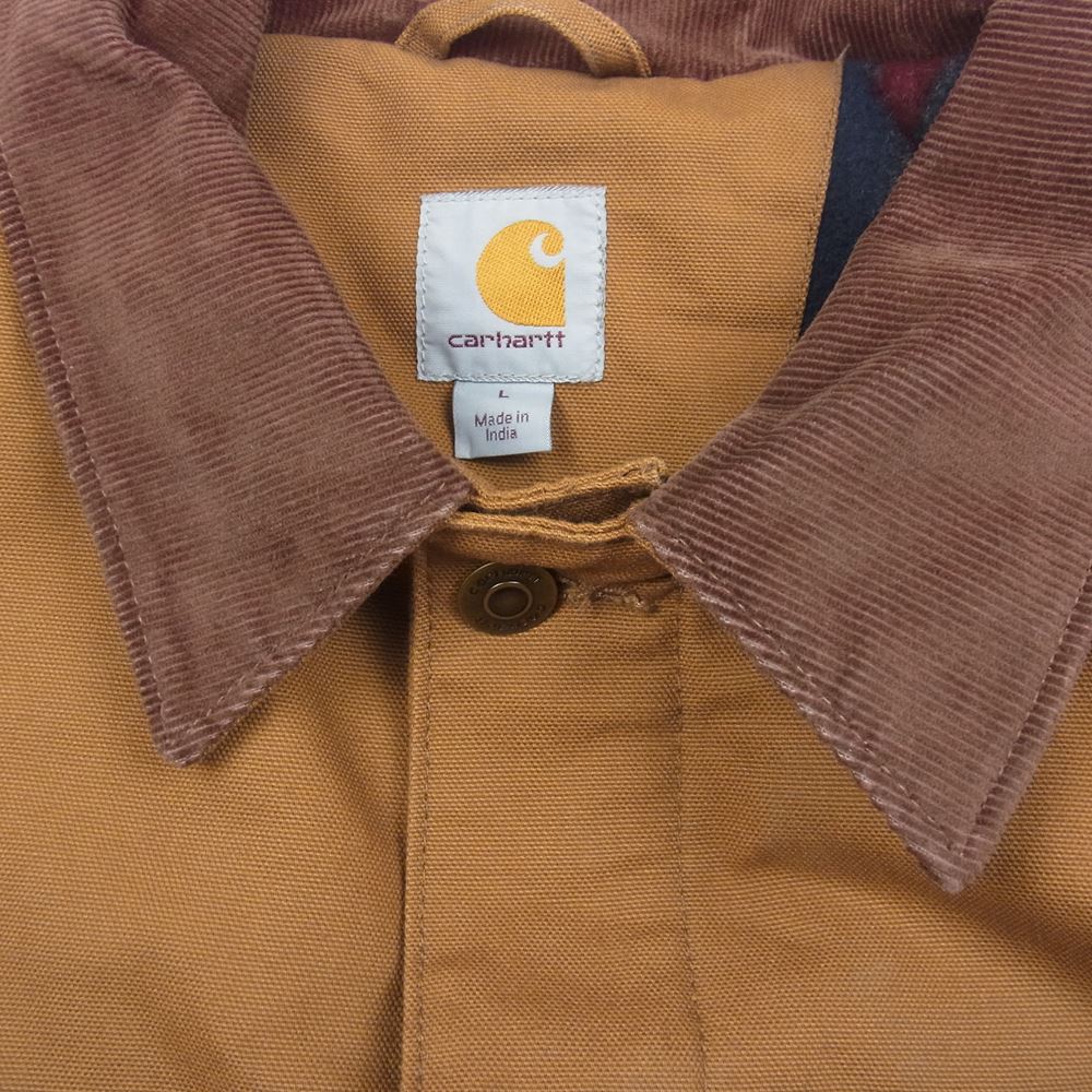Carhartt カーハート 103825BRN DUCK CHORE COAT ダック カバーオール ジャケット  ブラウン系 L【中古】