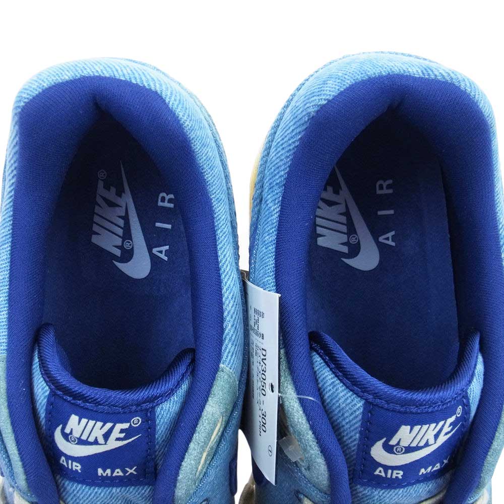 NIKE ナイキ DV3050-300 AIR MAX 1 PRM Dirty Denim エアマックス 1 プレミアム ダーティーデニム インディゴ ローカット スニーカー インディゴブルー系 30.0cm【新古品】【未使用】【中古】