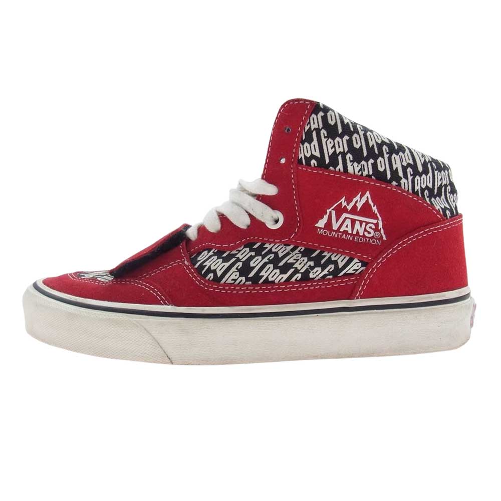 VANS バンズ × fog fear of god  Mountain Edition フィアオブゴッド バンズ マウンテン エディション DX ハイカット スニーカー  レッド系 25.0cm【美品】【中古】