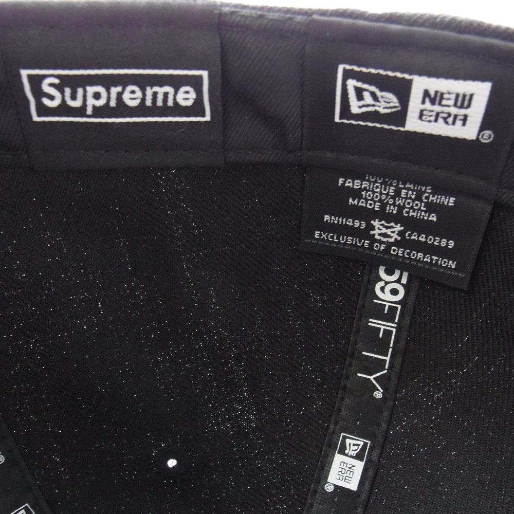 Supreme シュプリーム 16AW × New Era ニューエラ R.I.P. Box Logo Cap ボックスロゴ ベースボール キャップ ブラック系 58.7cm【中古】