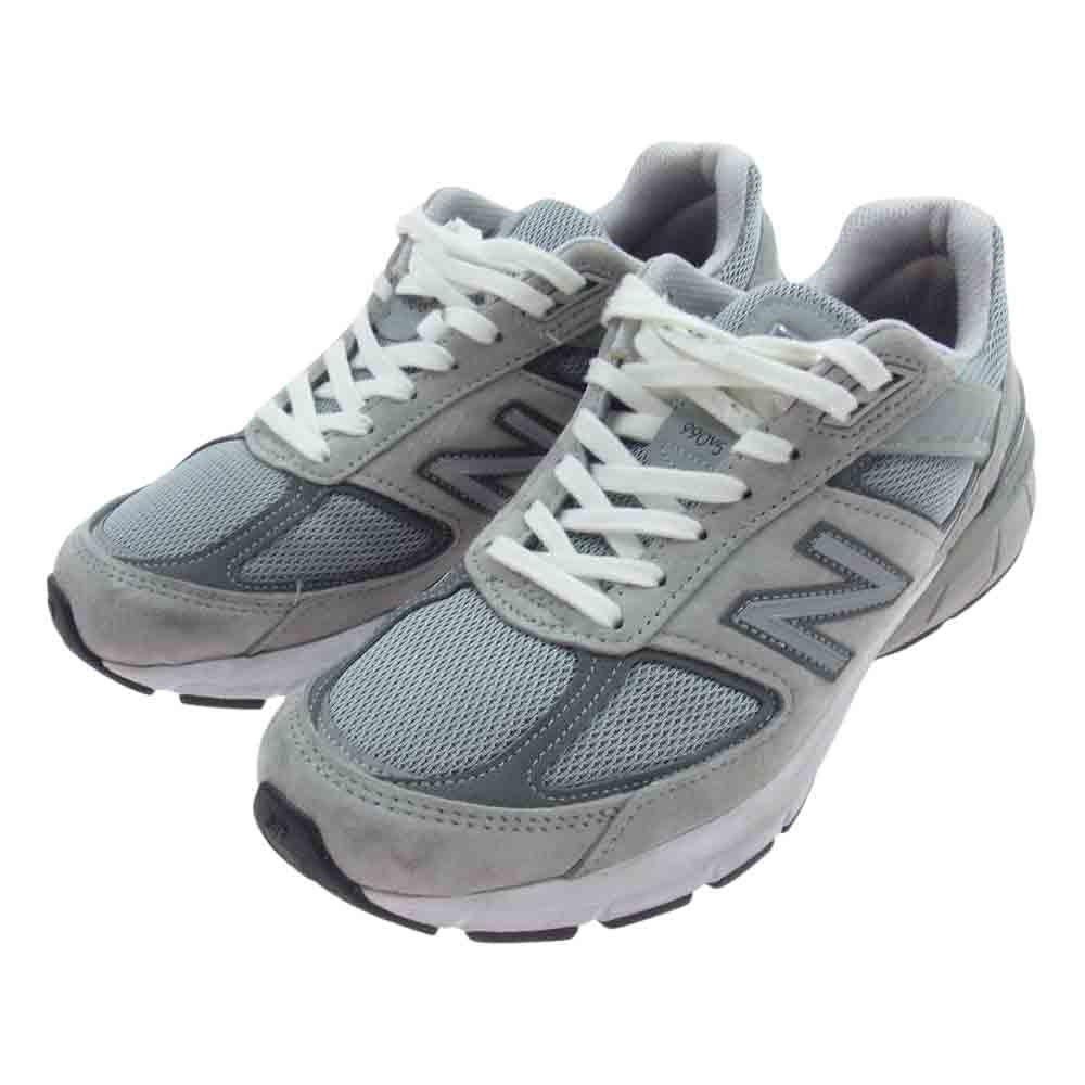 NEW BALANCE ニューバランス M990GL5 V5 ローカット スニーカー グレー系 25.5cm【美品】【中古】