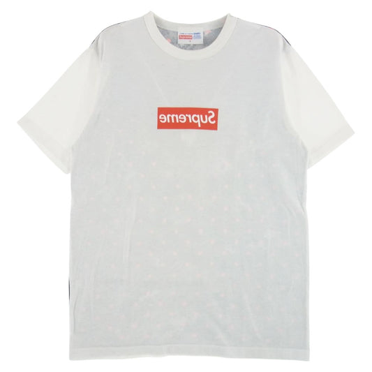 Supreme シュプリーム 13SS × COMME des GARCONS SHIRT コムデギャルソン 反転 ドット デジカモ Box Logo S/S Tee 半袖 Tシャツ ホワイト系 S【中古】