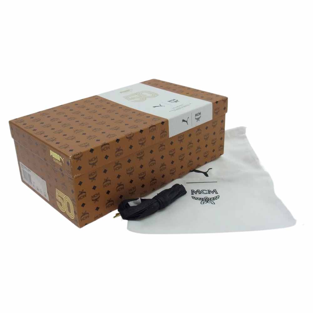 MCM エム・シー・エム × PUMA SUEDE 50TH ANNIVERSARY COLLECTION プーマ スウェード ローカット スニーカー ブラウン系 25.0cm【新古品】【未使用】【中古】