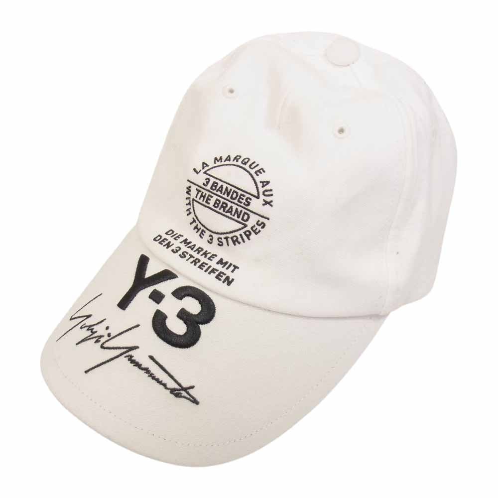 Yohji Yamamoto ヨウジヤマモト  23F001  × adidas Y-3 ワイスリー キャップ 帽子 ホワイト系 58cm【中古】