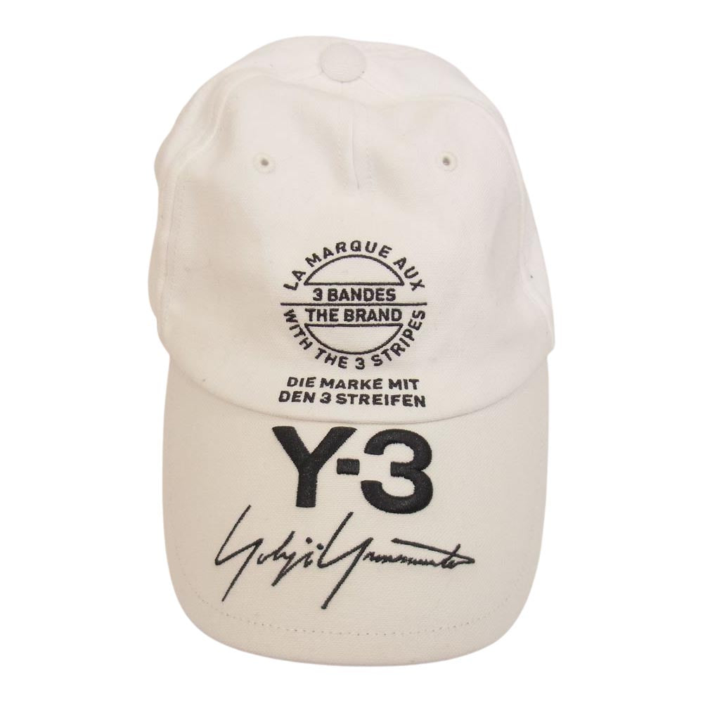 Yohji Yamamoto ヨウジヤマモト  23F001  × adidas Y-3 ワイスリー キャップ 帽子 ホワイト系 58cm【中古】