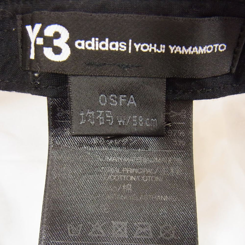 Yohji Yamamoto ヨウジヤマモト  23F001  × adidas Y-3 ワイスリー キャップ 帽子 ホワイト系 58cm【中古】