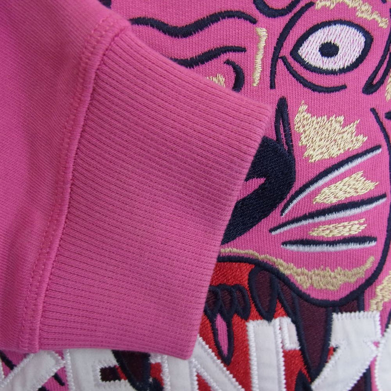 KENZO ケンゾー F662SW7054XJ Classic Tiger Sweatshirts タイガー刺繍デザイン クラシック スウェット シャツ トレーナー ピンク系 XL【中古】