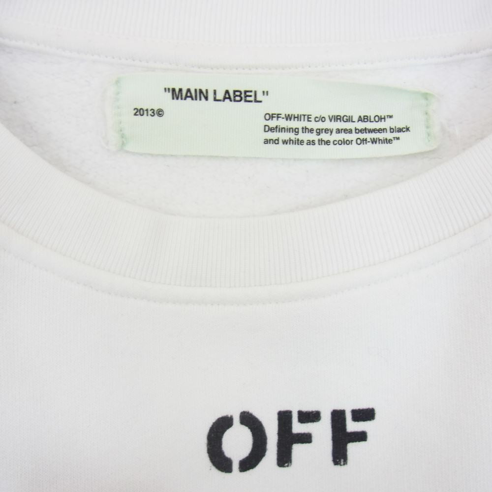 OFF-WHITE オフホワイト クルーネック スウェット ホワイト系 M【中古】