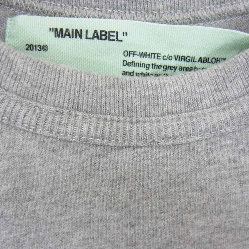 OFF-WHITE オフホワイト OMAB001F17185023 袖ニット切替し ロングリーブ Tシャツ カットソー グレー系 XS【中古】