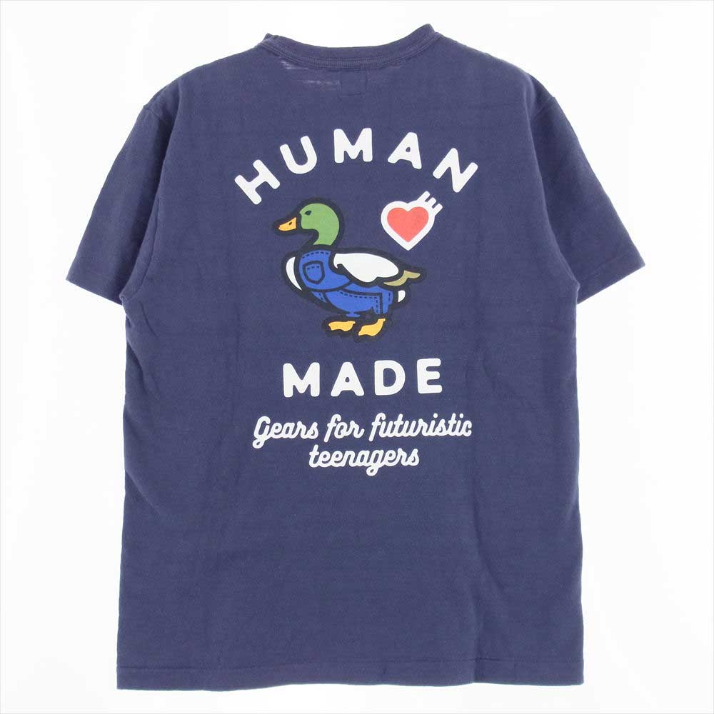 HUMAN MADE ヒューマンメイド POCKET T-SHIRT ダック ポケット 半袖 Tシャツ ネイビー系 S【中古】