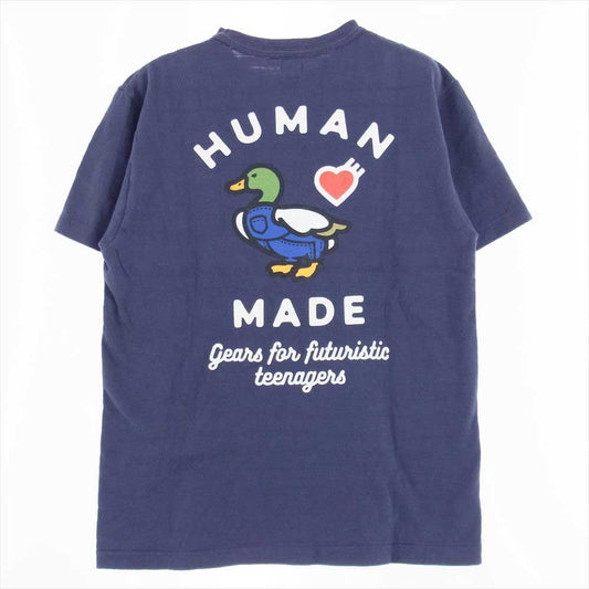 HUMAN MADE ヒューマンメイド POCKET T-SHIRT ダック ポケット 半袖 Tシャツ ネイビー系 S【中古】