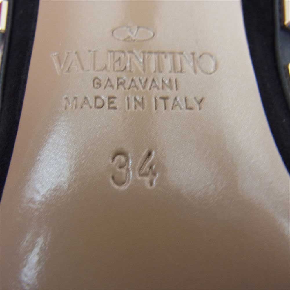 VALENTINO ヴァレンティノ UW0S0393 GARAVANI ガラヴァーニ アンクル ストラップ スタッズ ハイヒール ブラック系 34【中古】