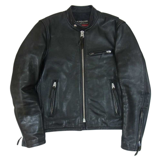 KADOYA カドヤ HEAD FACTORY HF ヘッドファクトリー AS-1VS シングル ライダース レザー ジャケット ブラック系 M【中古】