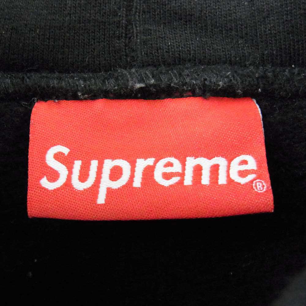 Supreme シュプリーム 21AW Contrast Hooded Sweatshirt コントラスト フード ロゴ パッチ プルオーバー フーデッド スウェット パーカー ブラック系 L【中古】
