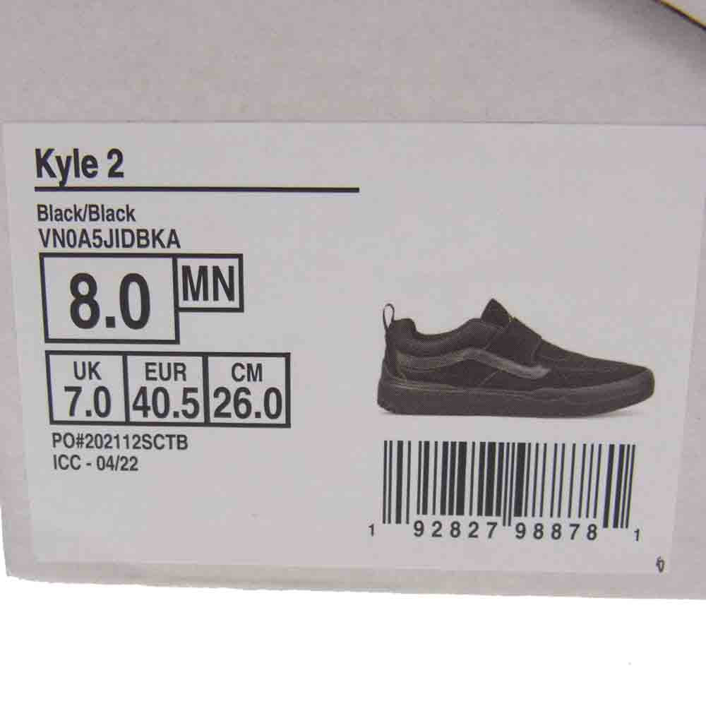 VANS バンズ VN0A5JIDBKA Kyle 2 カイル ローカット スニーカー  ブラック系 26.0cm【新古品】【未使用】【中古】
