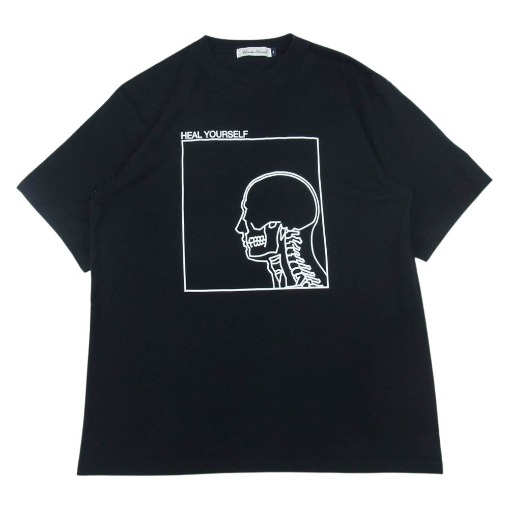 UNDERCOVER アンダーカバー UC1B3815 HEAL YOURSELF スカル プリント Tシャツ ブラック系 3【中古】