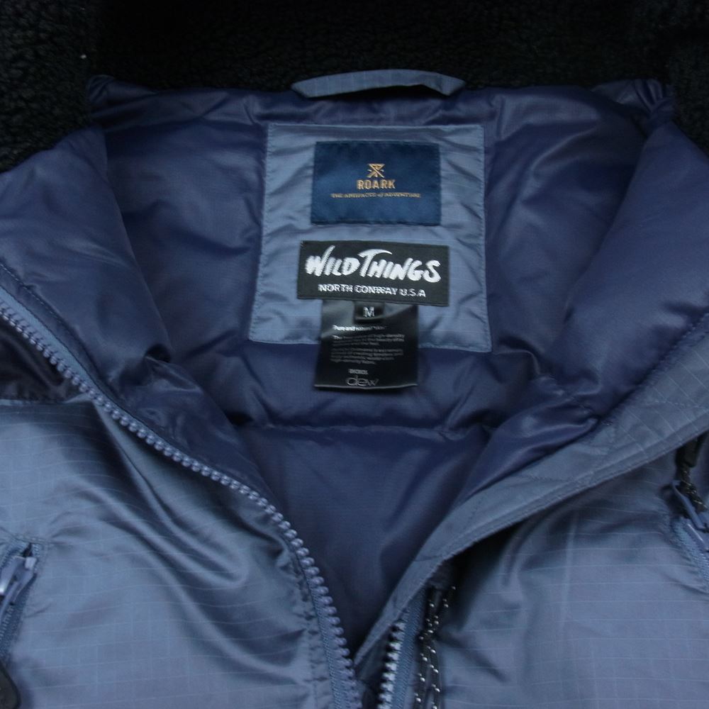 WILDTHINGS ワイルドシングス RJJ750 × ROARK ロアーク HAPPY JACKET 2TONE ツートーン ハッピー ダウン ジャケット ネイビー系 M【中古】