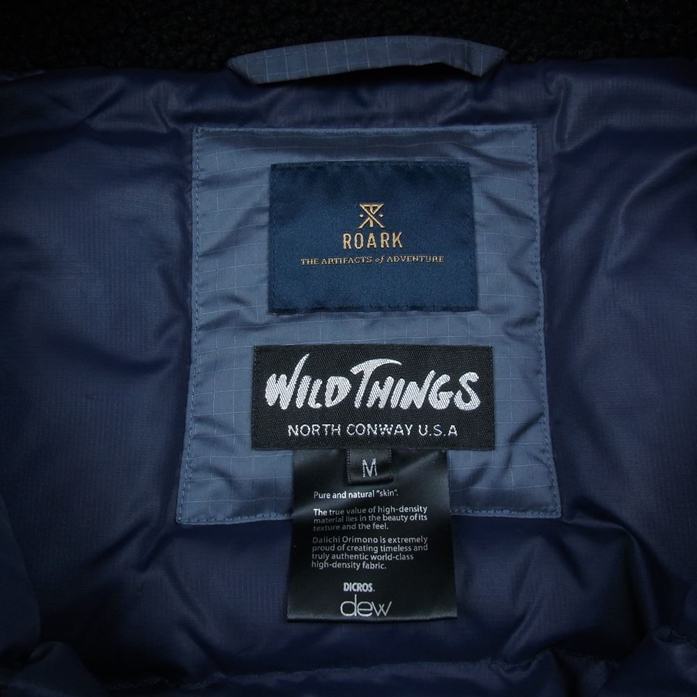WILDTHINGS ワイルドシングス RJJ750 × ROARK ロアーク HAPPY JACKET 2TONE ツートーン ハッピー ダウン ジャケット ネイビー系 M【中古】