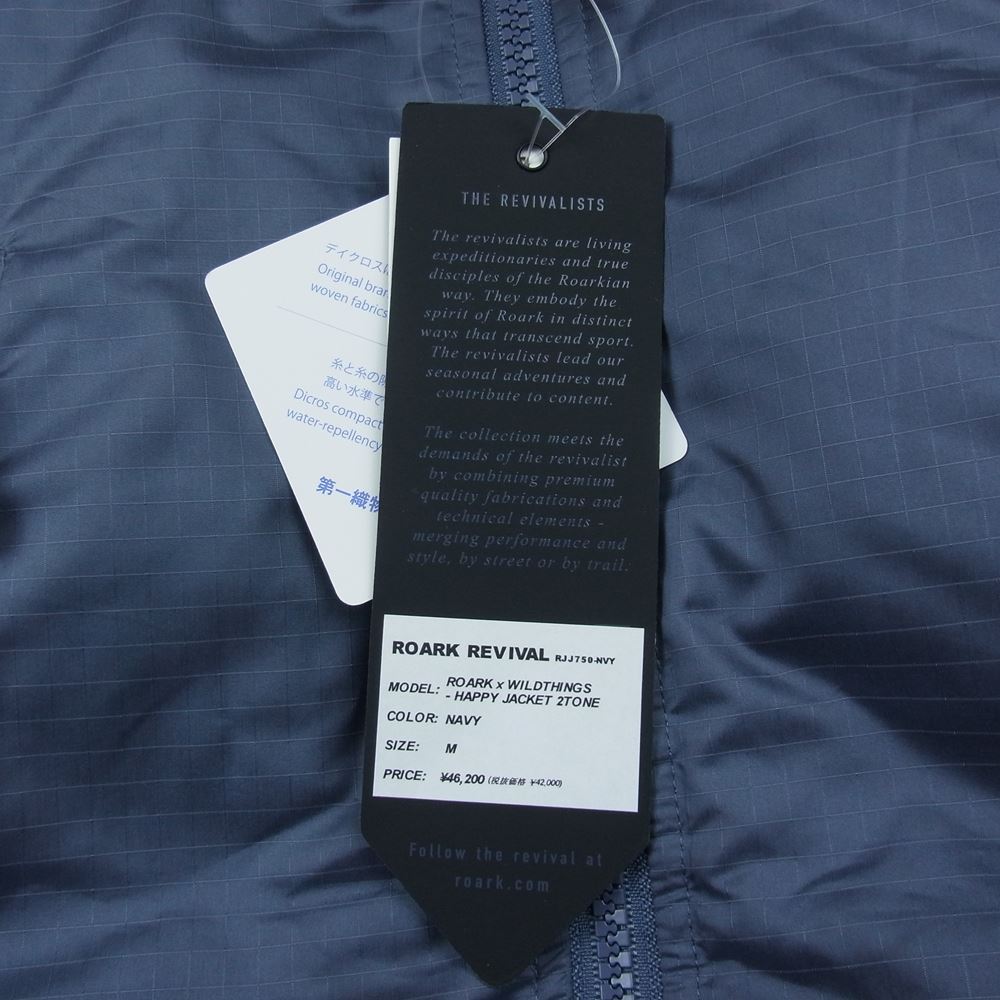WILDTHINGS ワイルドシングス RJJ750 × ROARK ロアーク HAPPY JACKET 2TONE ツートーン ハッピー ダウン ジャケット ネイビー系 M【中古】