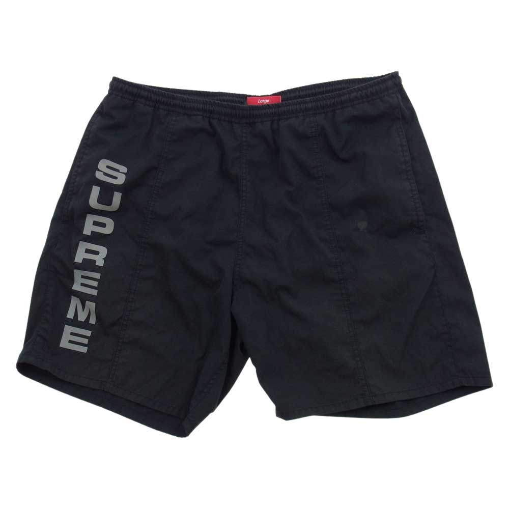 Supreme シュプリーム 15SS Reflective Logo Water Short リフレクティブ ロゴ ウォーター ショーツ ハーフ パンツ ブラック系 L【中古】