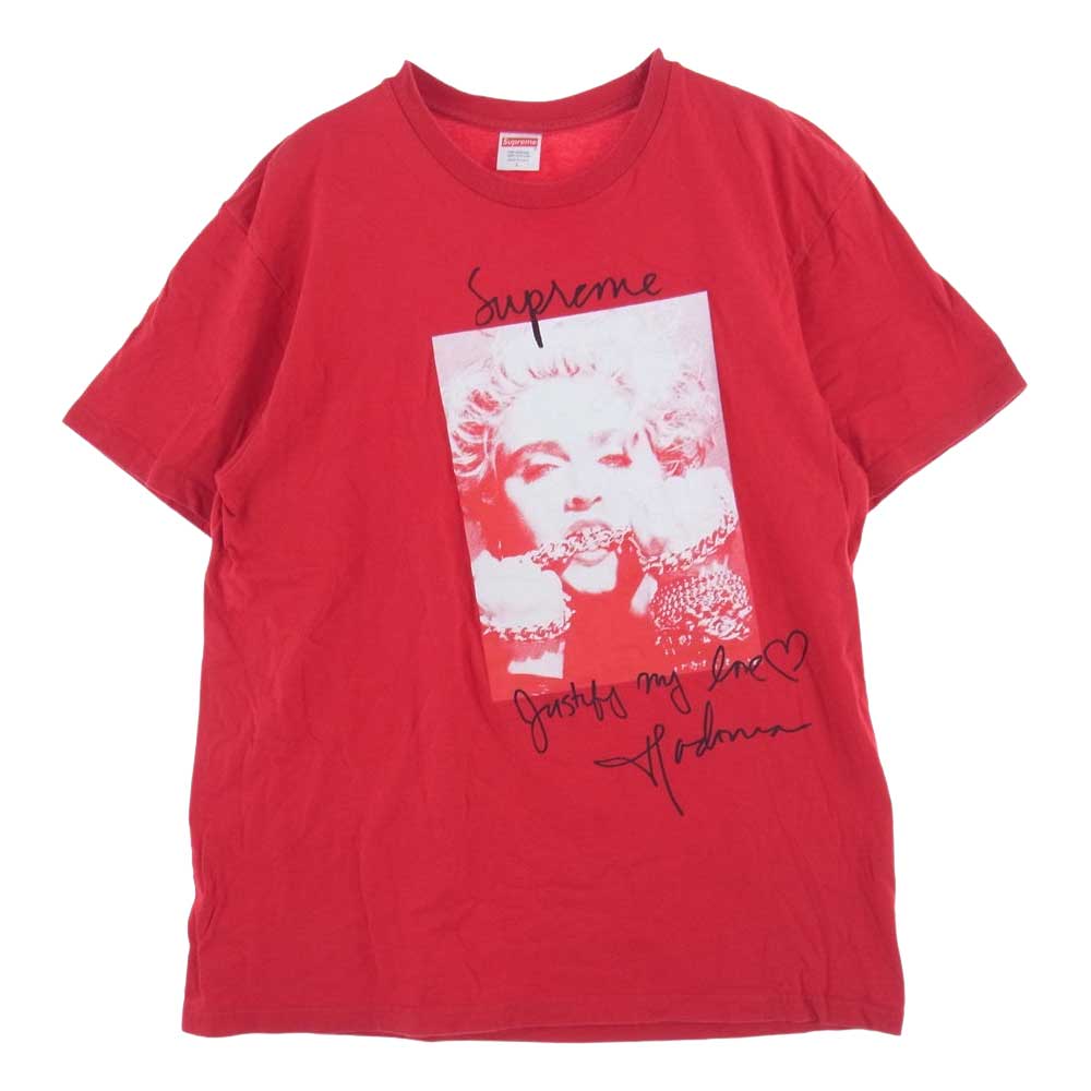 Supreme シュプリーム 18AW 18AW Madonna Tee マドンナ プリント Tシャツ レッド系 L【中古】