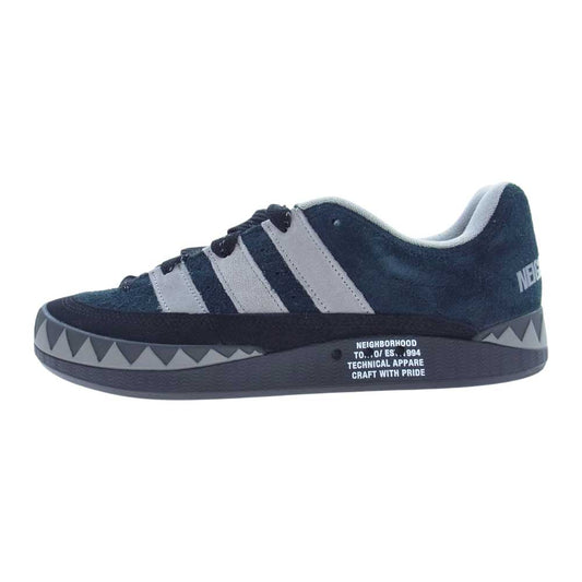 adidas アディダス HP6770 NEIGHBORHOOD ネイバーフッド ADIMATIC NBHD アディマティック スエード スニーカー ブラック系 グレー系 27.5cm【中古】