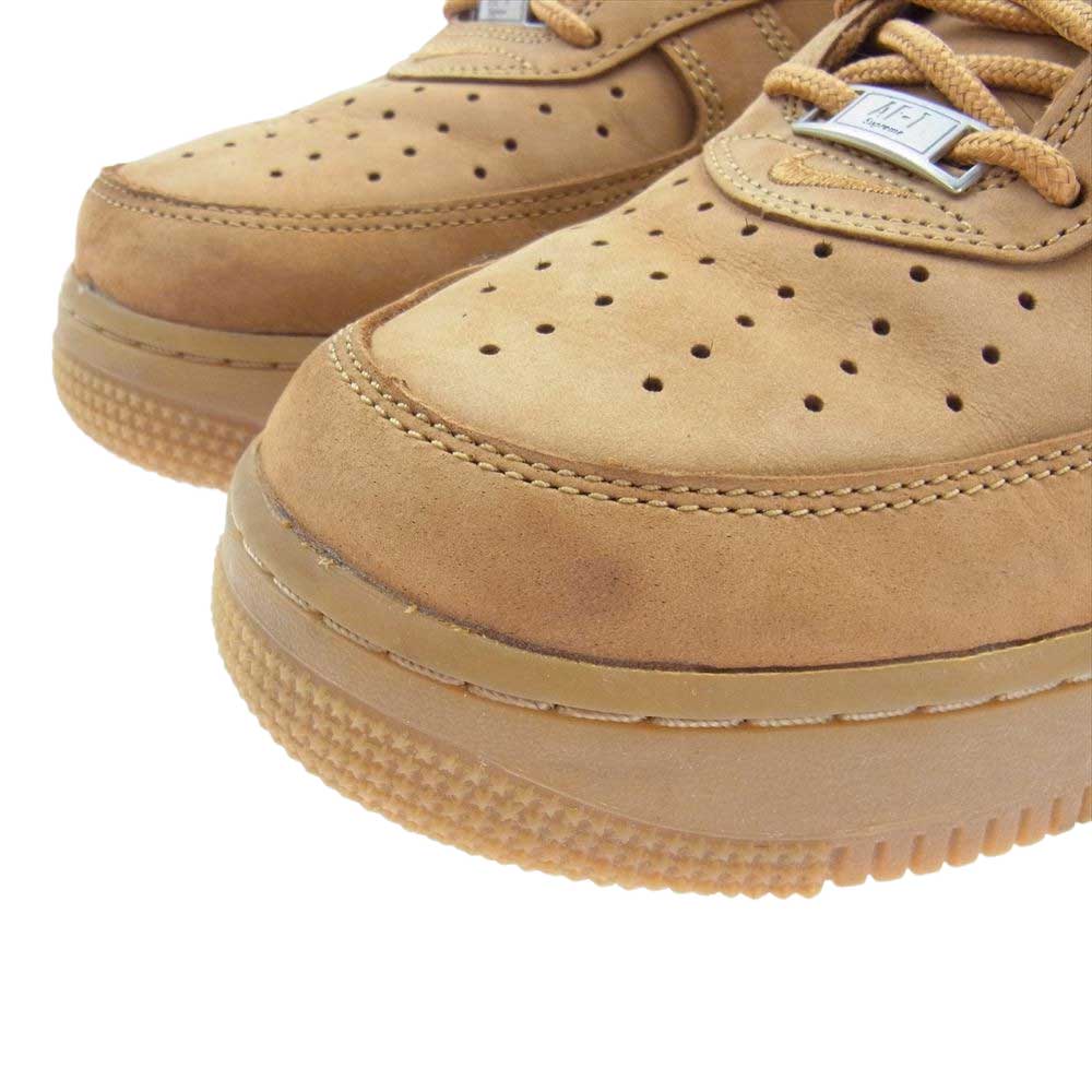 Supreme シュプリーム DN1555-200 × NIKE AIR FORCE 1 LOW W SP Wheat DN1555-200×ナイキ エア フォース ワン ロー フラックス ウィート ローカット スニーカー ブラウン系 28.5ｃｍ【中古】