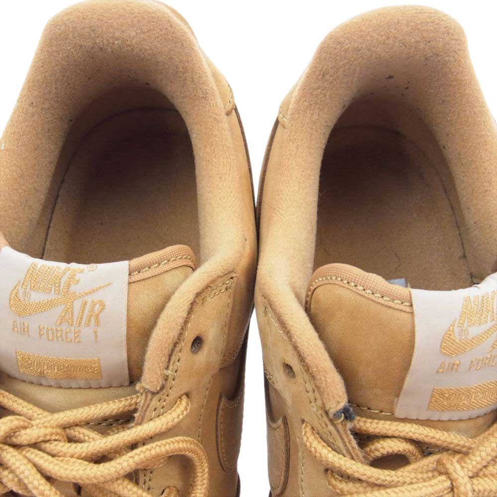 Supreme シュプリーム DN1555-200 × NIKE AIR FORCE 1 LOW W SP Wheat DN1555-200×ナイキ エア フォース ワン ロー フラックス ウィート ローカット スニーカー ブラウン系 28.5ｃｍ【中古】