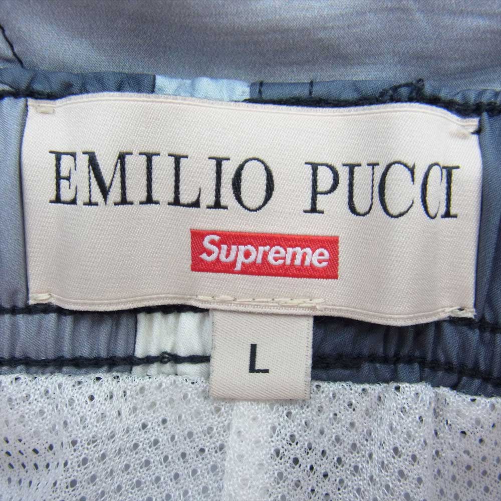 Supreme シュプリーム 21SS Emilio Pucci エミリオプッチ Sport Pant スポーツ 総柄 ナイロン イージー パンツ グレー系 L【中古】