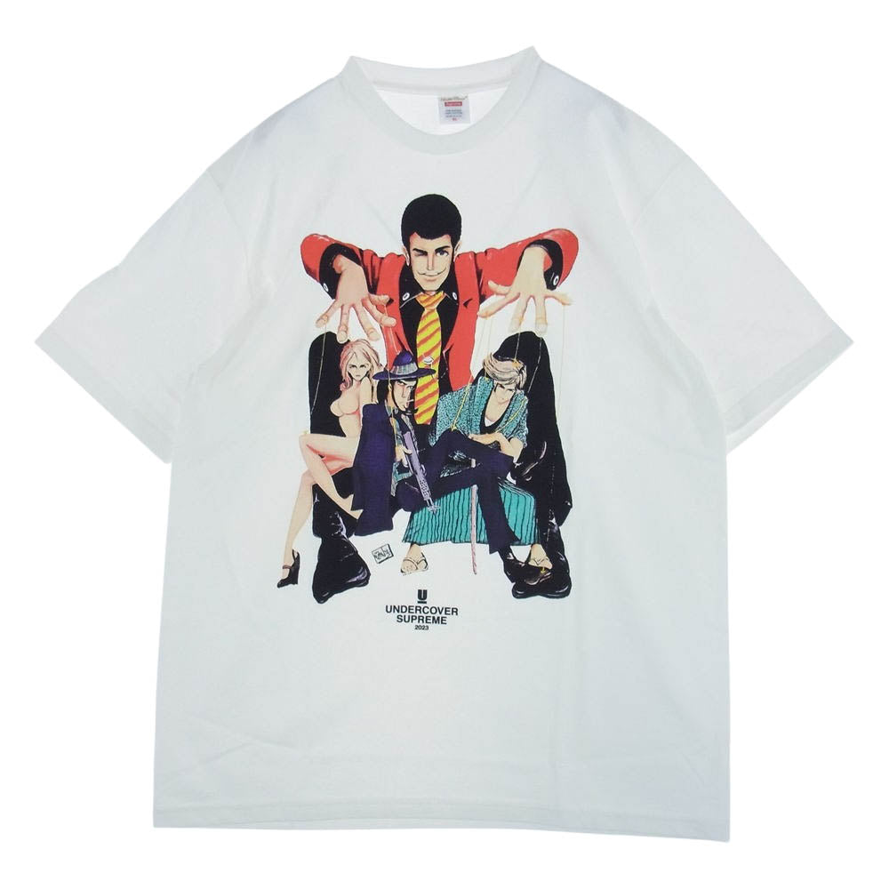 Supreme シュプリーム 23SS × UNDER COVER アンダーカバー Lupin tee ルパン 半袖 tシャツ ホワイト ホワイト系 XL【新古品】【未使用】【中古】