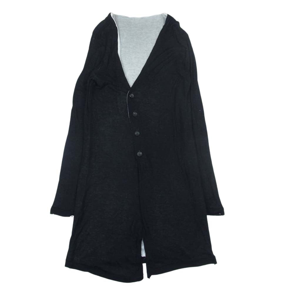 バジュラ テンセル シルク カシミア ロング カーディガン ブラック系 3【中古】