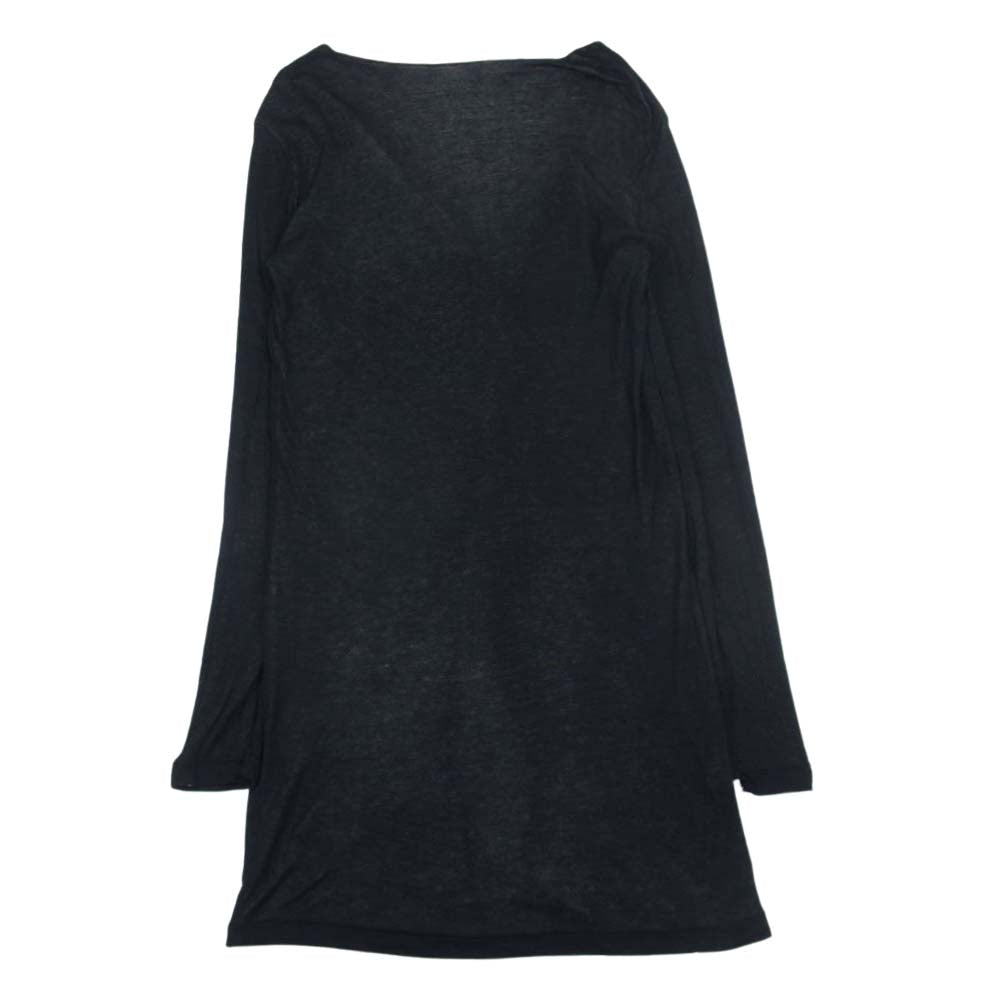 バジュラ テンセル シルク カシミア ロング カーディガン ブラック系 3【中古】