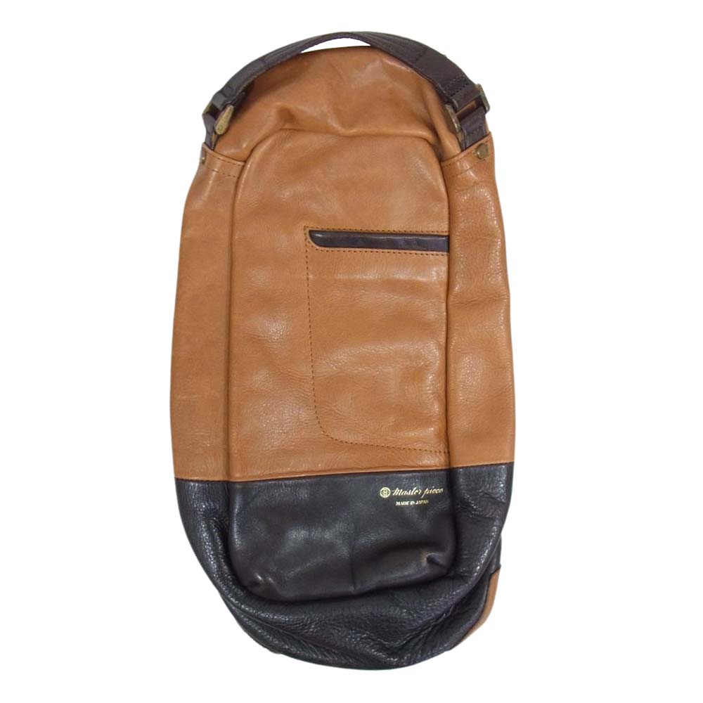 MASTERPIECE マスターピース 01642-C0 GLOSS ver.2 グロス レザー ショルダー バッグ ブラウン系【中古】