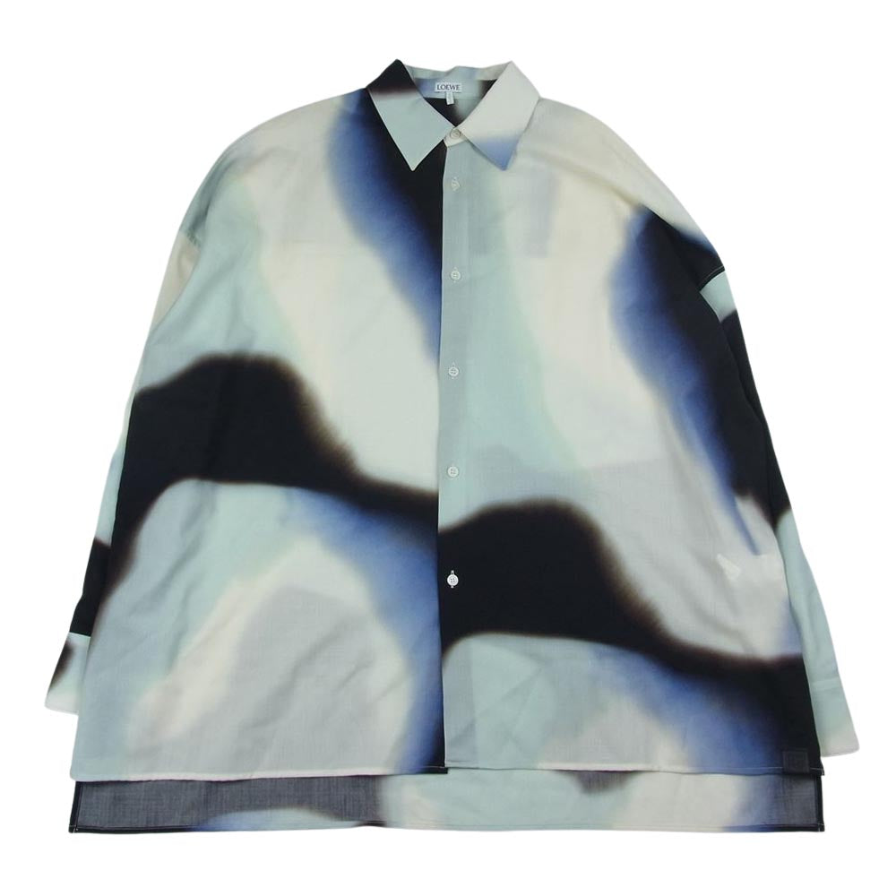 LOEWE ロエベ 22AW H526Y05WA0 アブストラクト シリコン プリント ウール シリコン メランジ 長袖 総柄 シャツ マルチカラー系 40【中古】